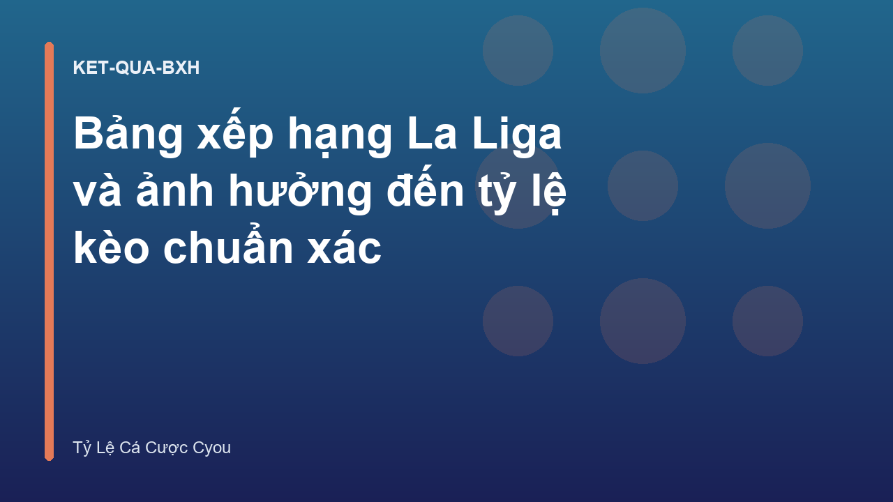 Bảng xếp hạng La Liga và ảnh hưởng đến tỷ lệ kèo chuẩn xác